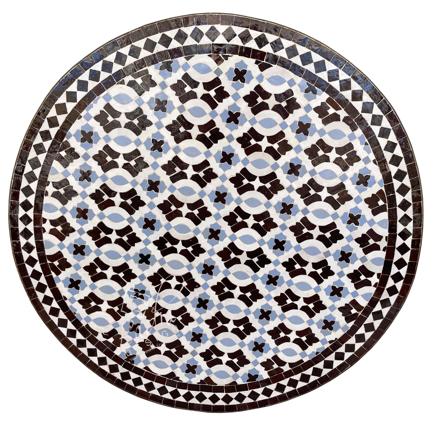 24" Multi-Color Intricately Designed Tile Table Top
