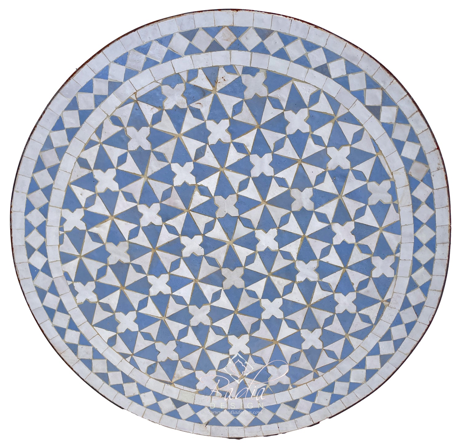 24" Multi-Color Round Tile Table Top