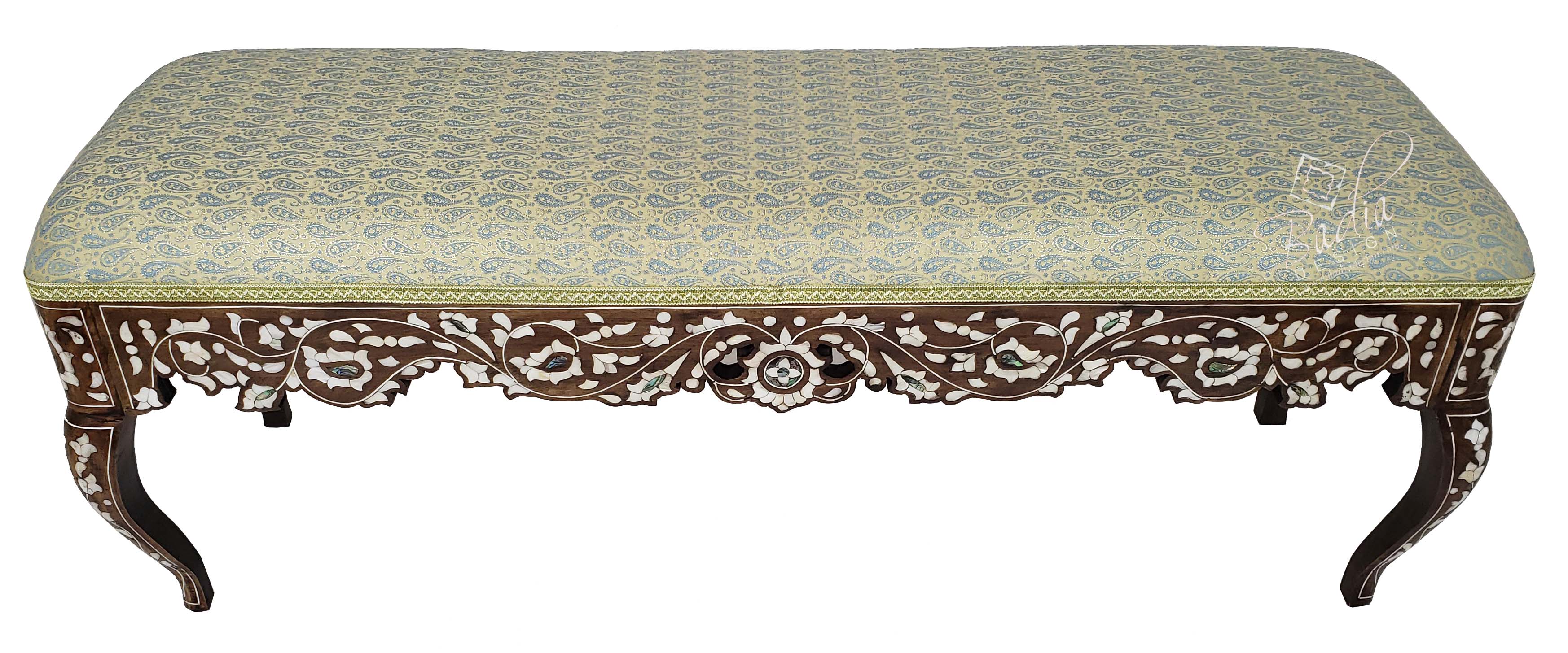 Moroccan Mother of Pearl Bench