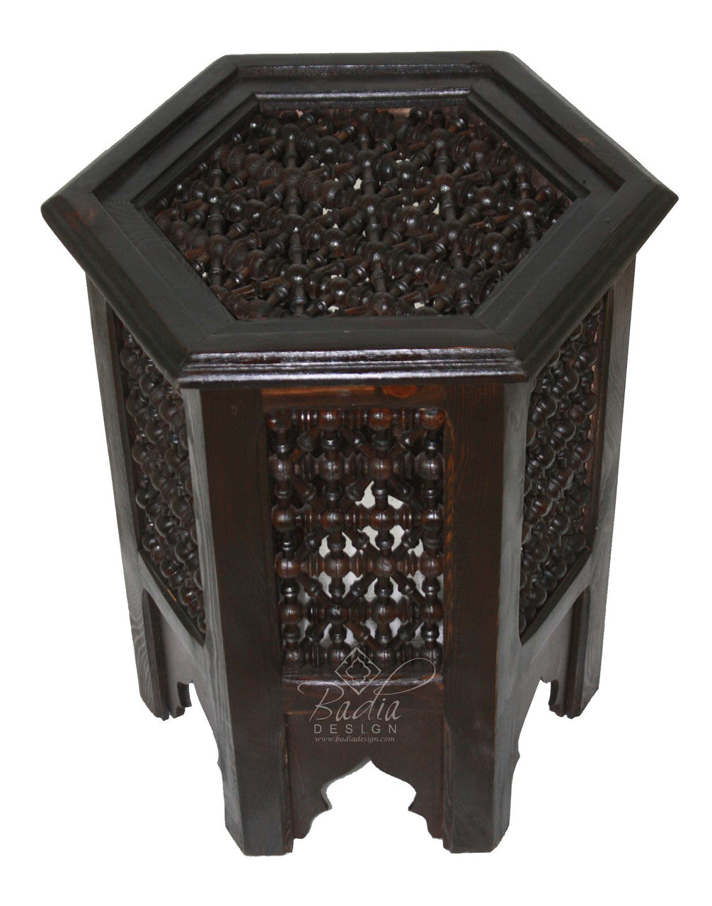 Moucharabieh Wood Side Table