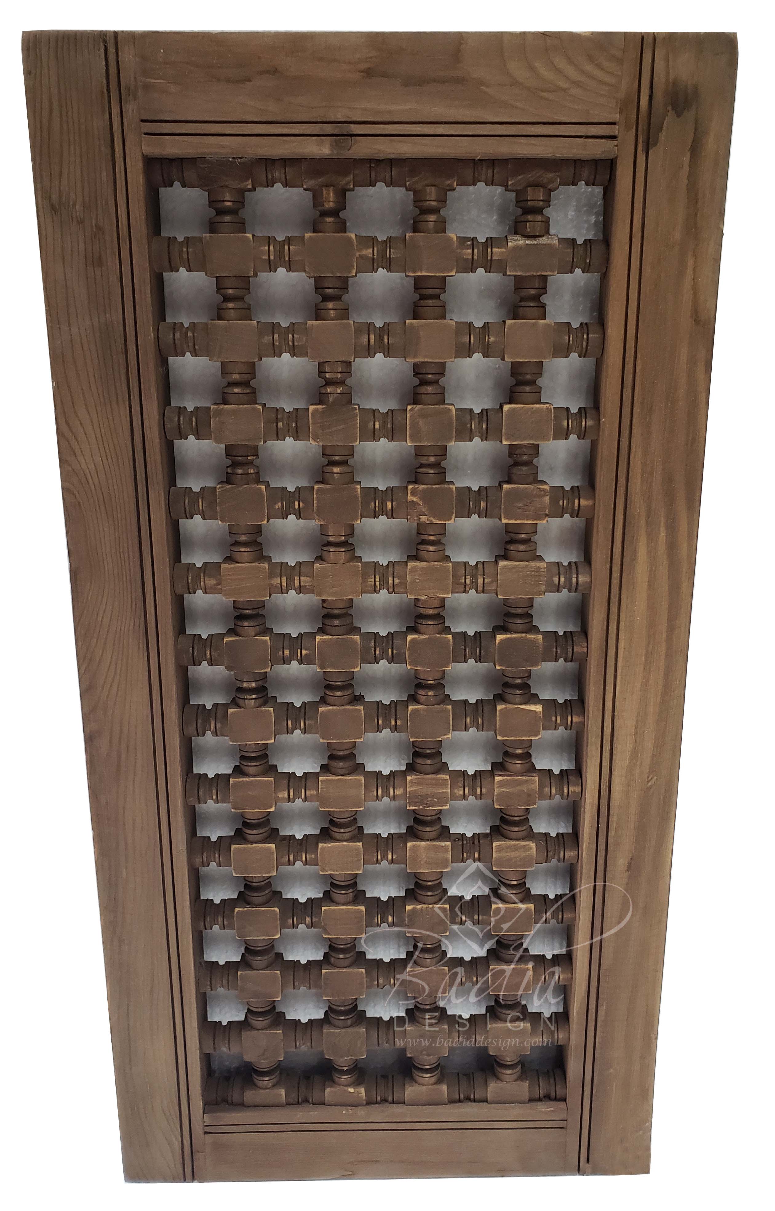 Stained Moroccan Moucharabieh Wood Panel