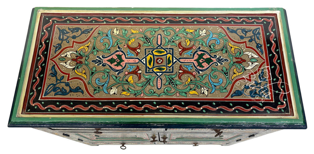 Multi-Color Hand Painted Storage Cabinets