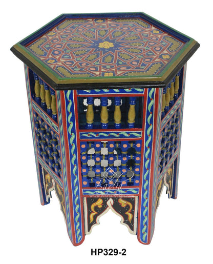 Multi Color Hand Painted Side Table