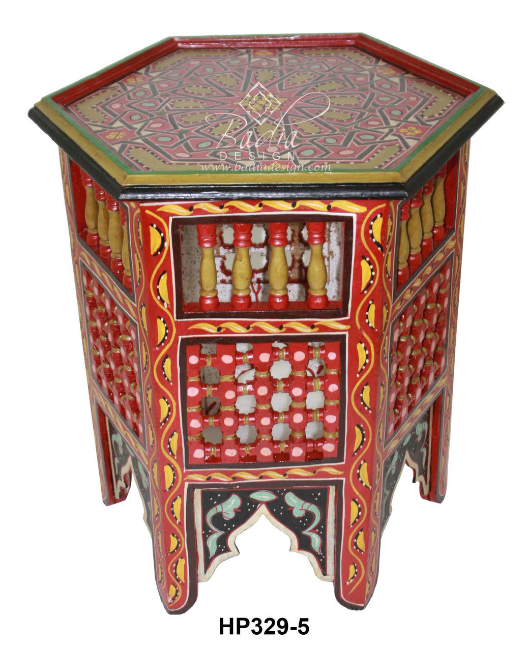 Multi Color Hand Painted Side Table