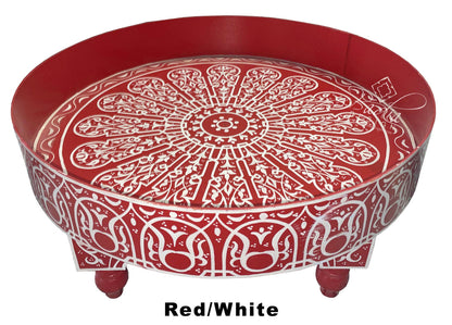 Multi Color Hand Painted Low-Cut Side Tables