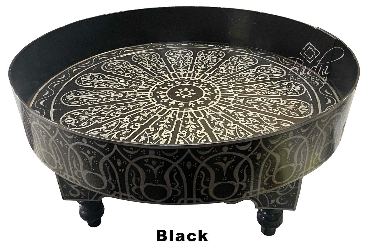 Multi Color Hand Painted Low-Cut Side Tables