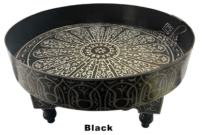 Multi Color Hand Painted Low-Cut Side Tables