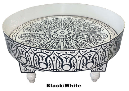 Multi Color Hand Painted Low-Cut Side Tables