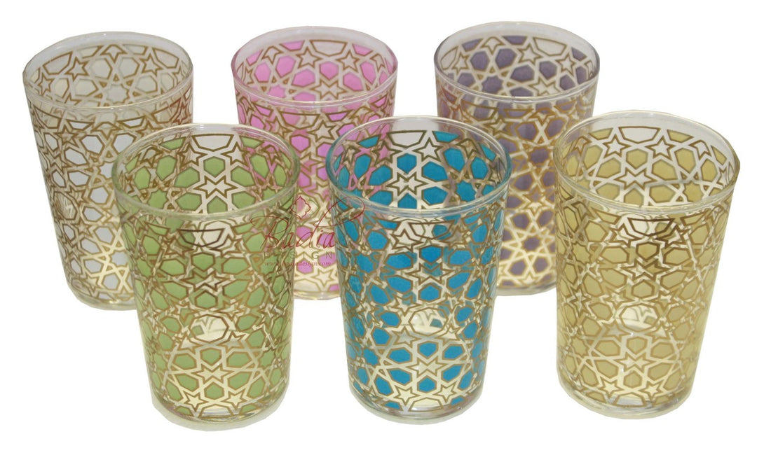 Moroccan Multi Glassware Set - Pack of 6