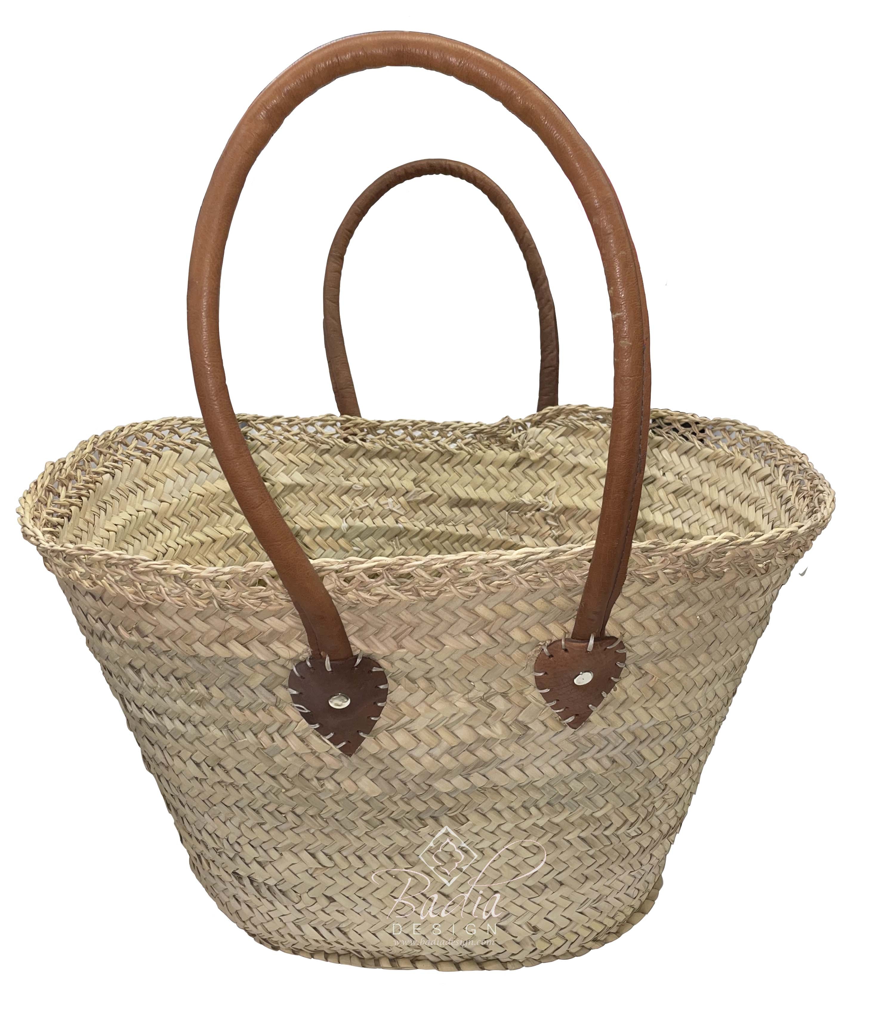 Natural Color Handwoven Straw Basket