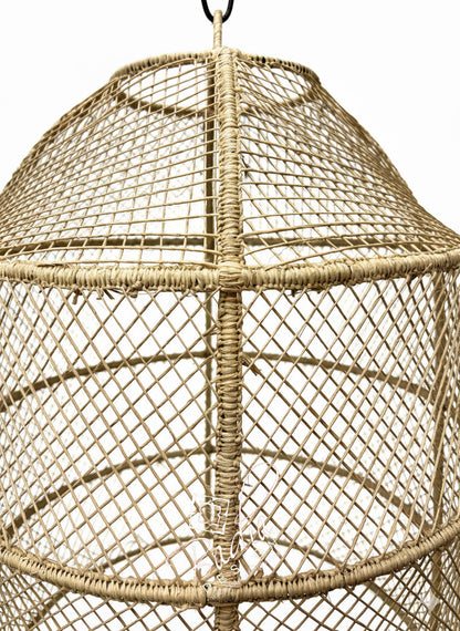 Natural Raffia Dome-Shaped Lantern
