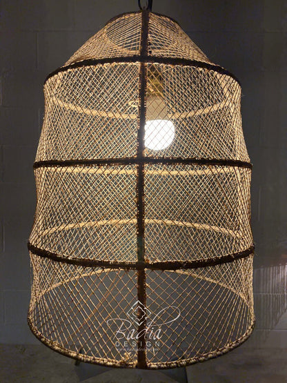 Natural Raffia Dome-Shaped Lantern