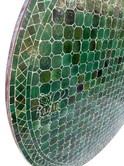 60" Green Mosaic Tile Table Top