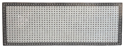 40"W x 96"L Brown and Off-White Rectangular Tile Table Top