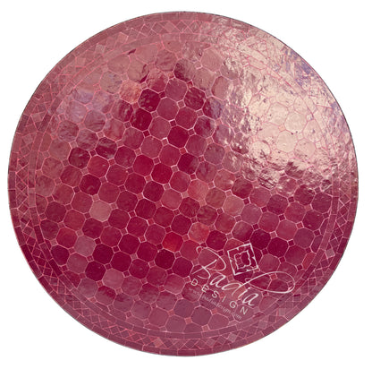 36" Burgundy Tile Table Top