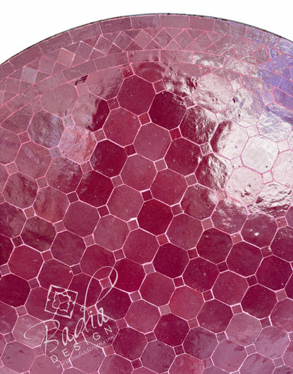 36" Burgundy Tile Table Top