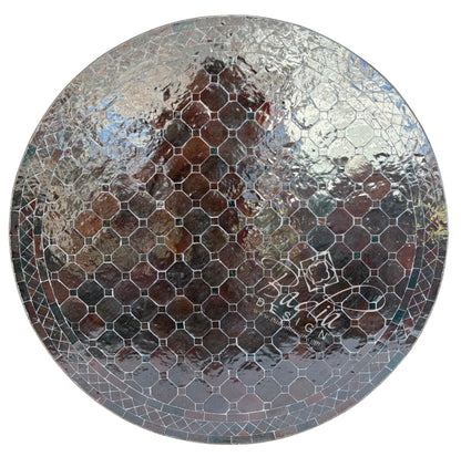 36" Dark Brown Round Tile Table Top
