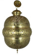 Moroccan Brass Chandelier with Multi Color Glass Eyelets