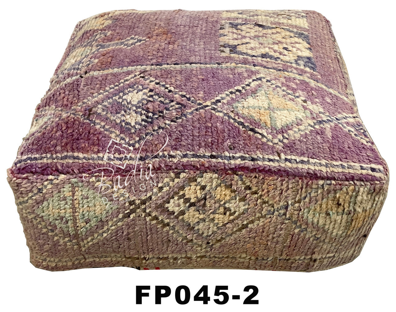 Square Kilim Floor Ottoman