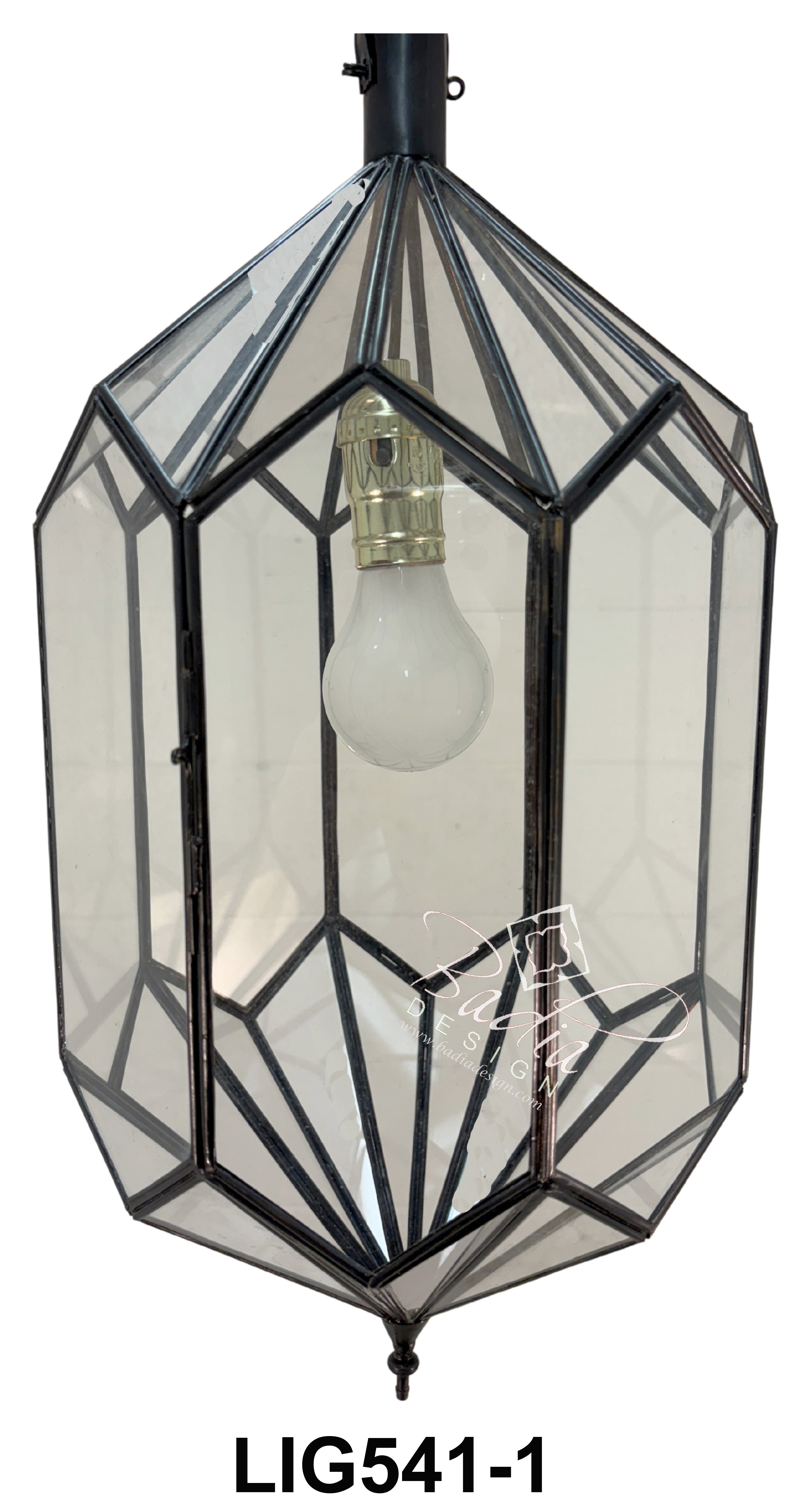Clear Glass Moroccan Pendant Light Fixture