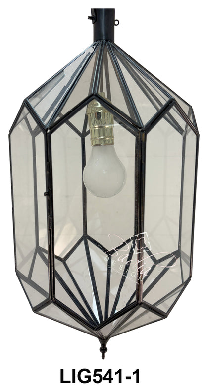 Clear Glass Moroccan Pendant Light Fixture