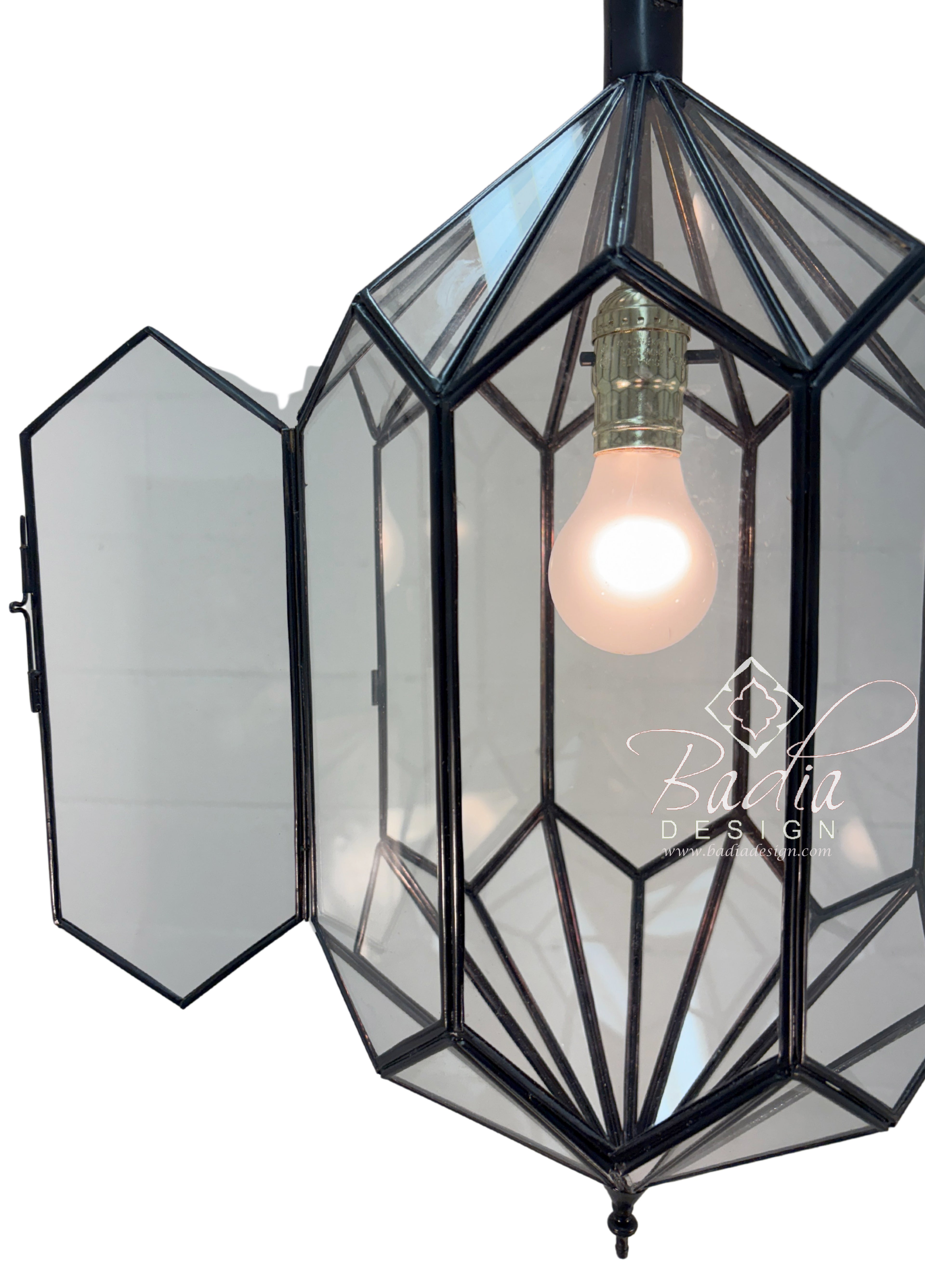 Clear Glass Moroccan Pendant Light Fixture