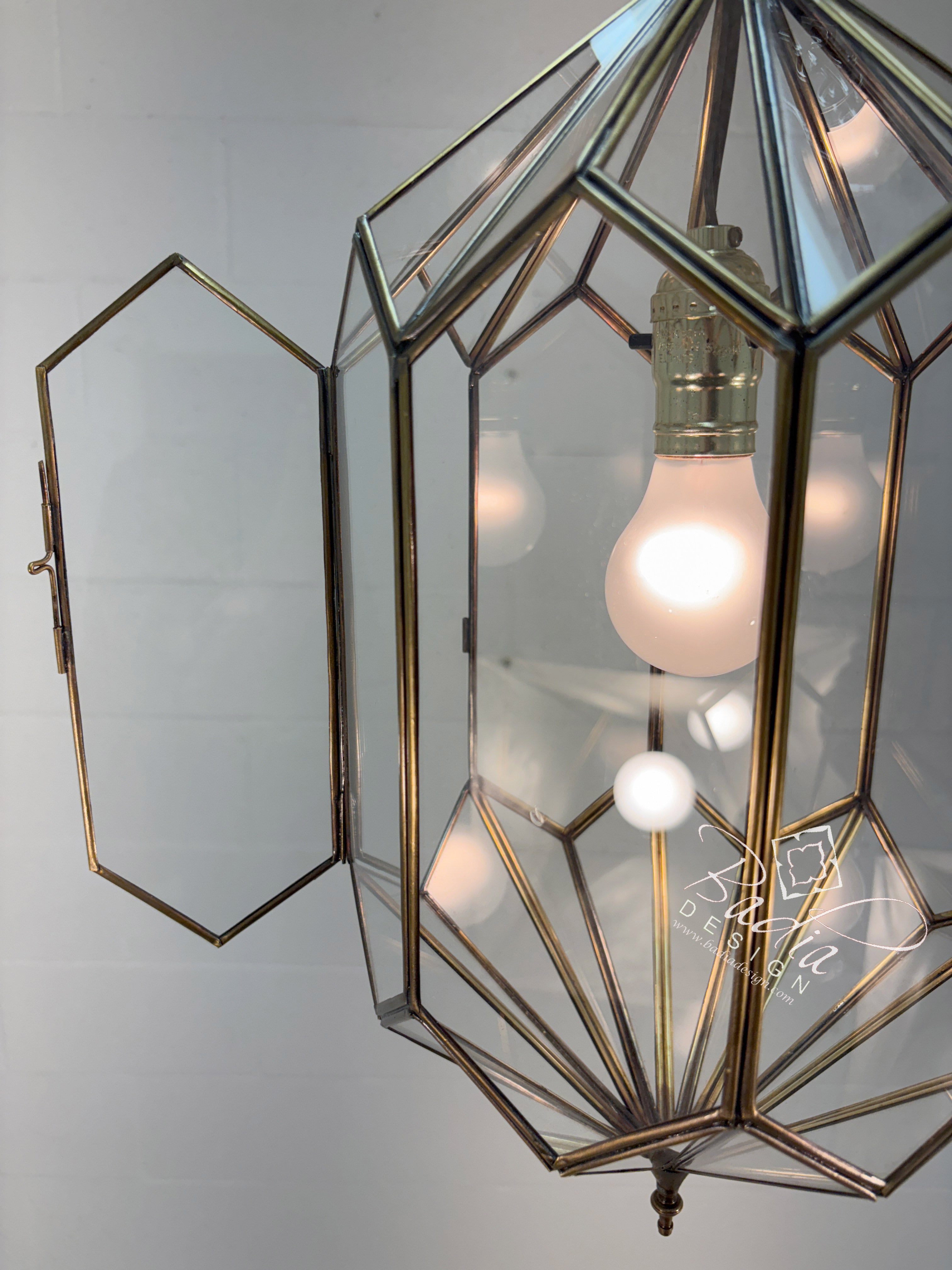 Clear Glass Moroccan Pendant Light Fixture