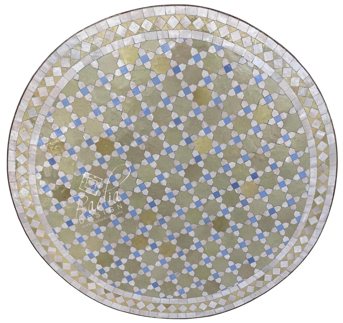 32" Multi-Color Intricately Designed Tile Table Top