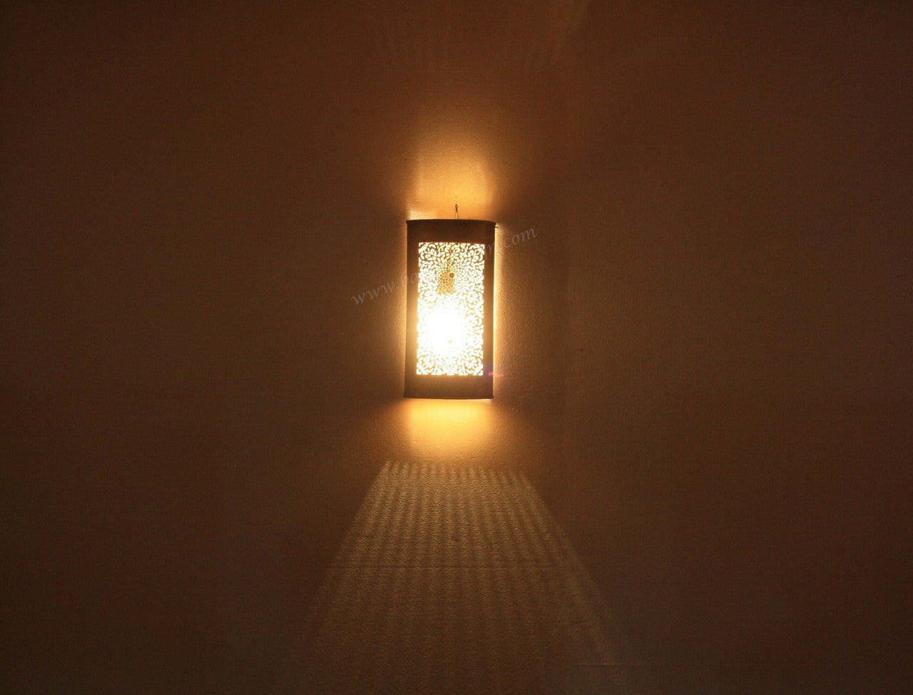 Rectangular Shaped Brass Wall Sconce