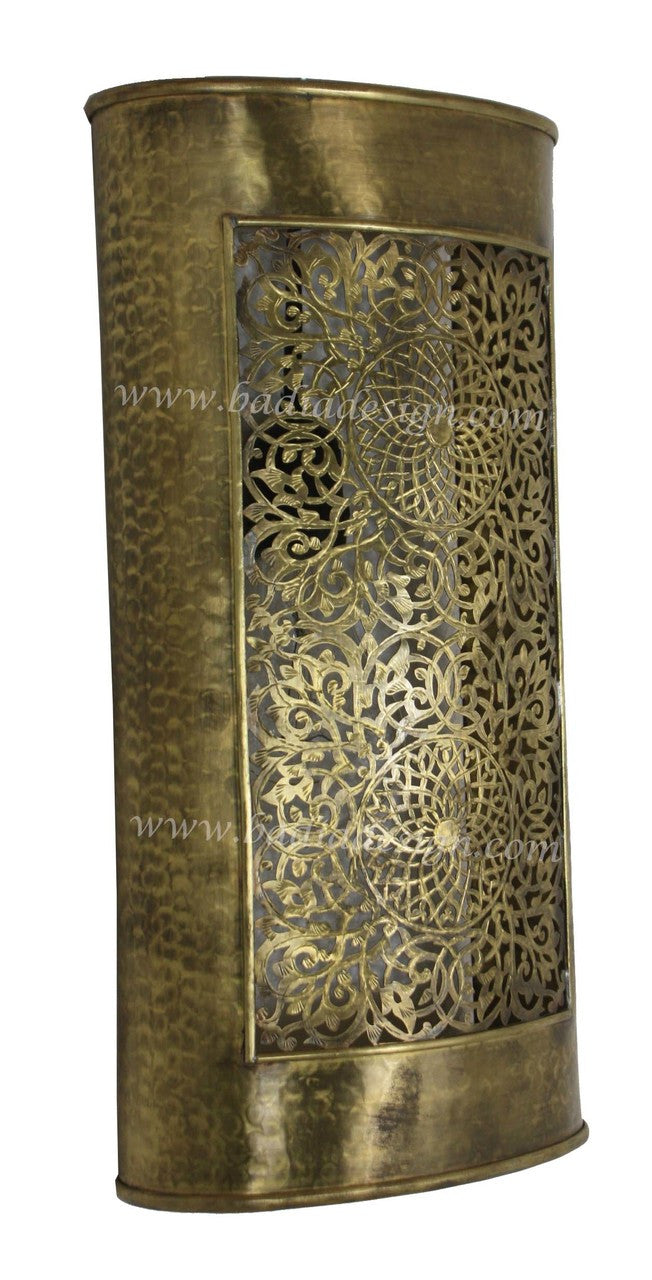 Rectangular Shaped Brass Wall Sconce