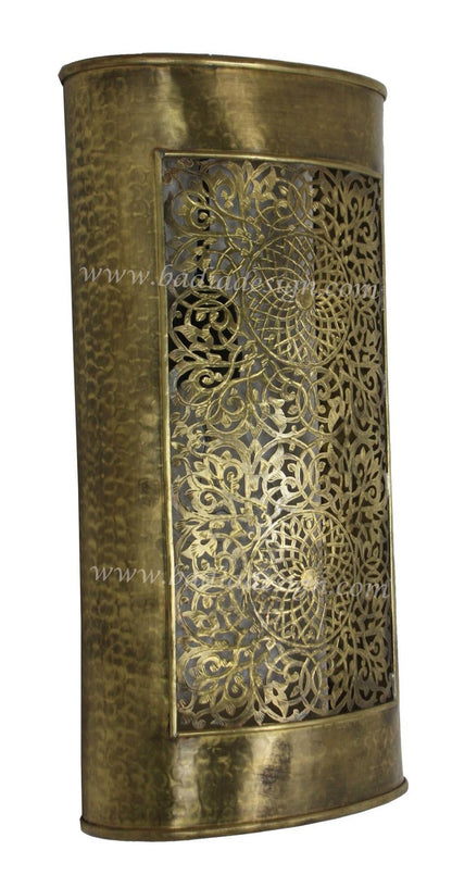 Rectangular Shaped Brass Wall Sconce