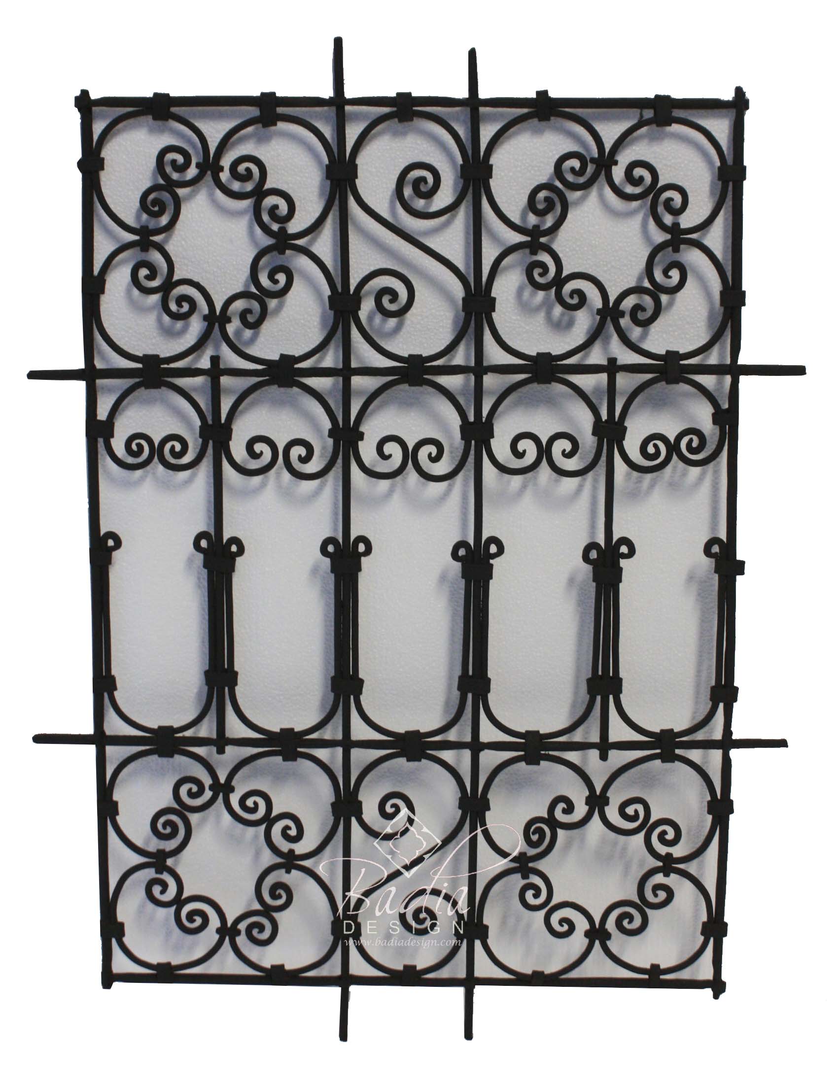 Rectangular Shaped Wrought Iron Panel
