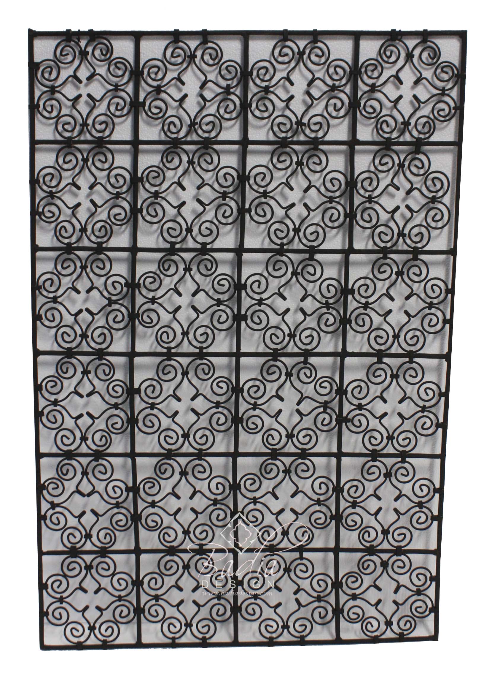 Rectangular Shaped Wrought Iron Panel