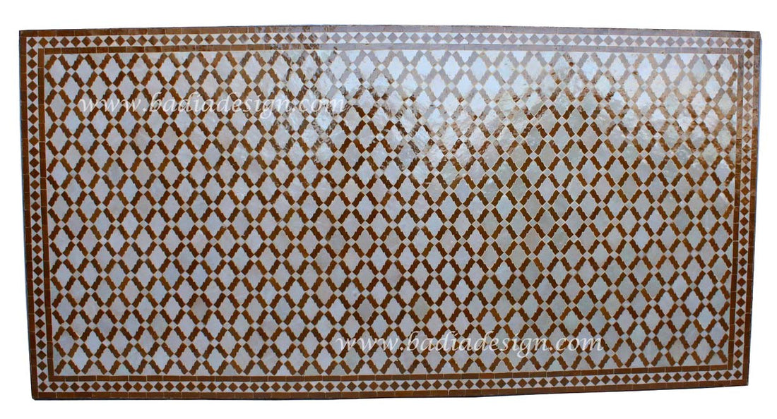 Moroccan Rectangular Tile Table Top