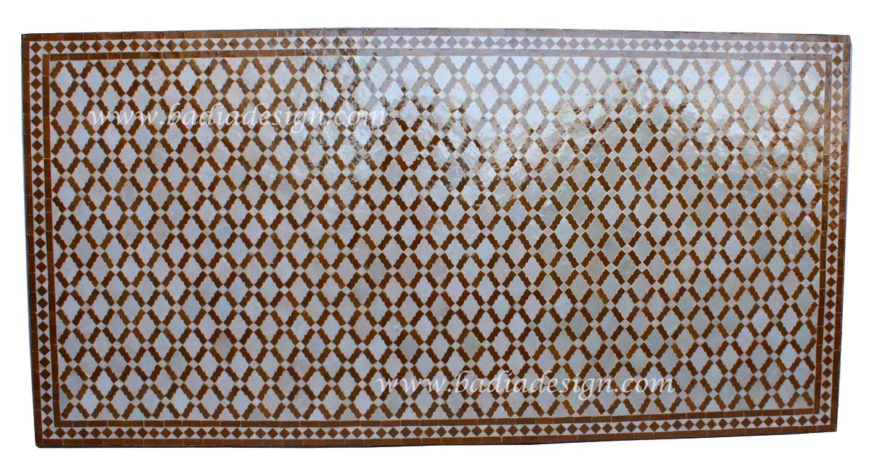 Moroccan Rectangular Tile Table Top