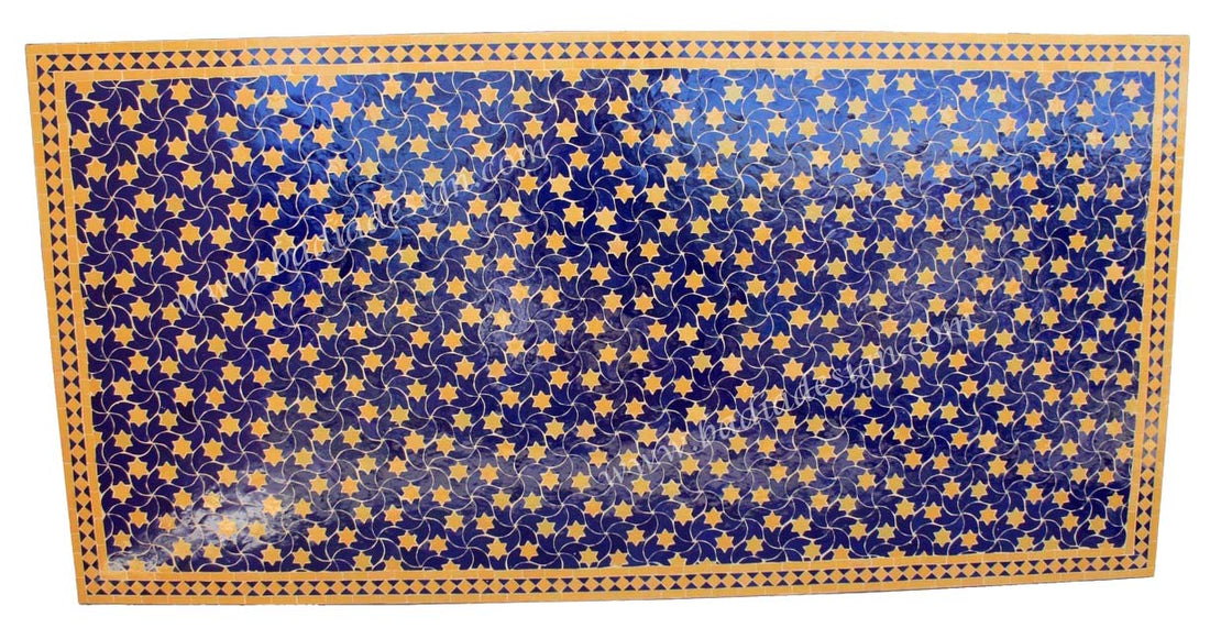 Moroccan Rectangular Tile Table Top