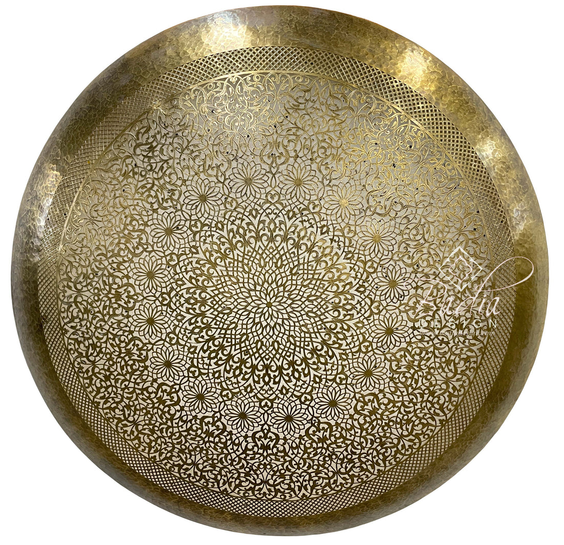 Large Intricately Designed Brass Wall Sconce