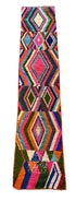 Multi-Color Moroccan Runner Rug with Bold Diamond Patterns