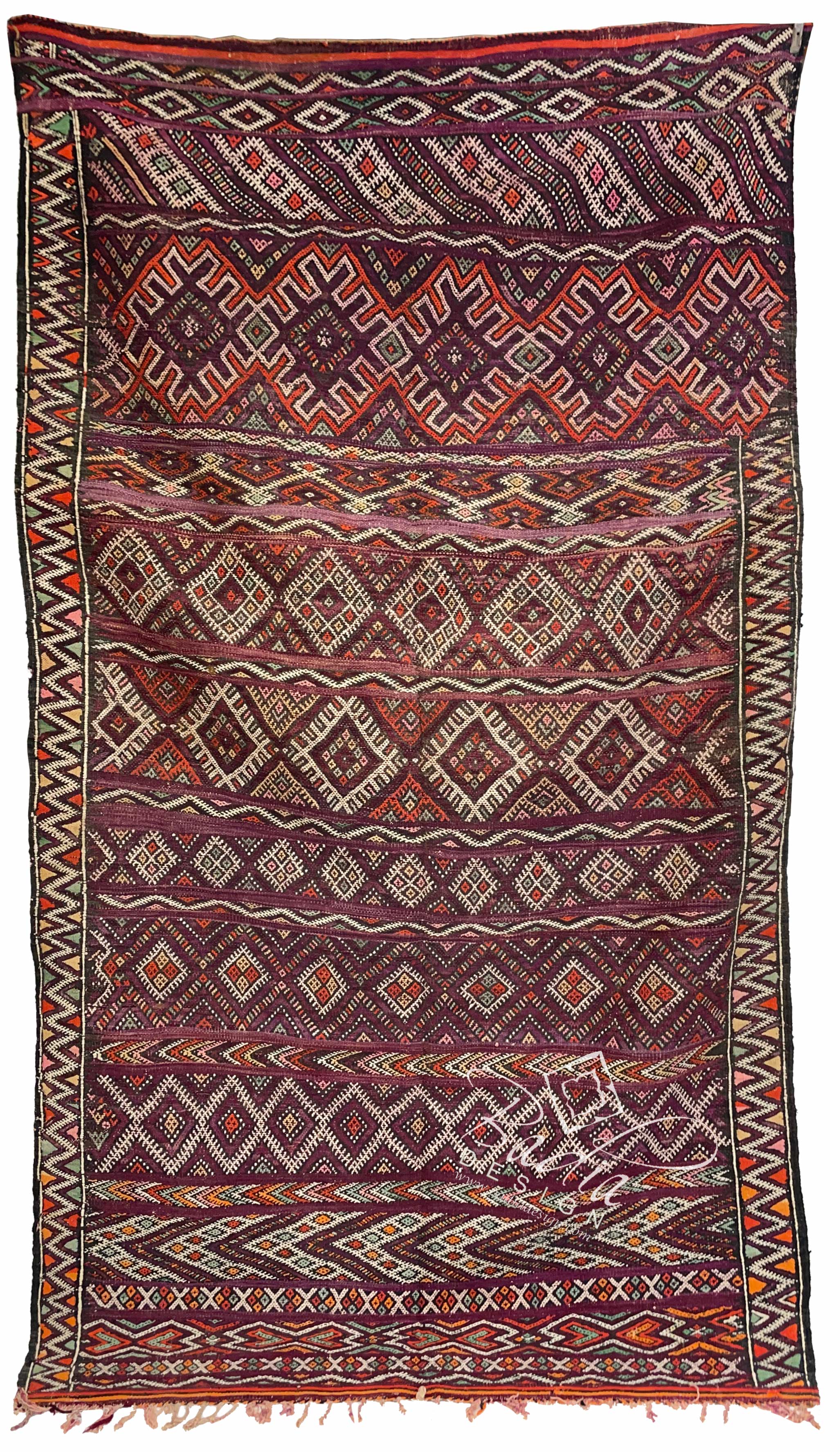 Vintage Multi-Color Kilim Rug
