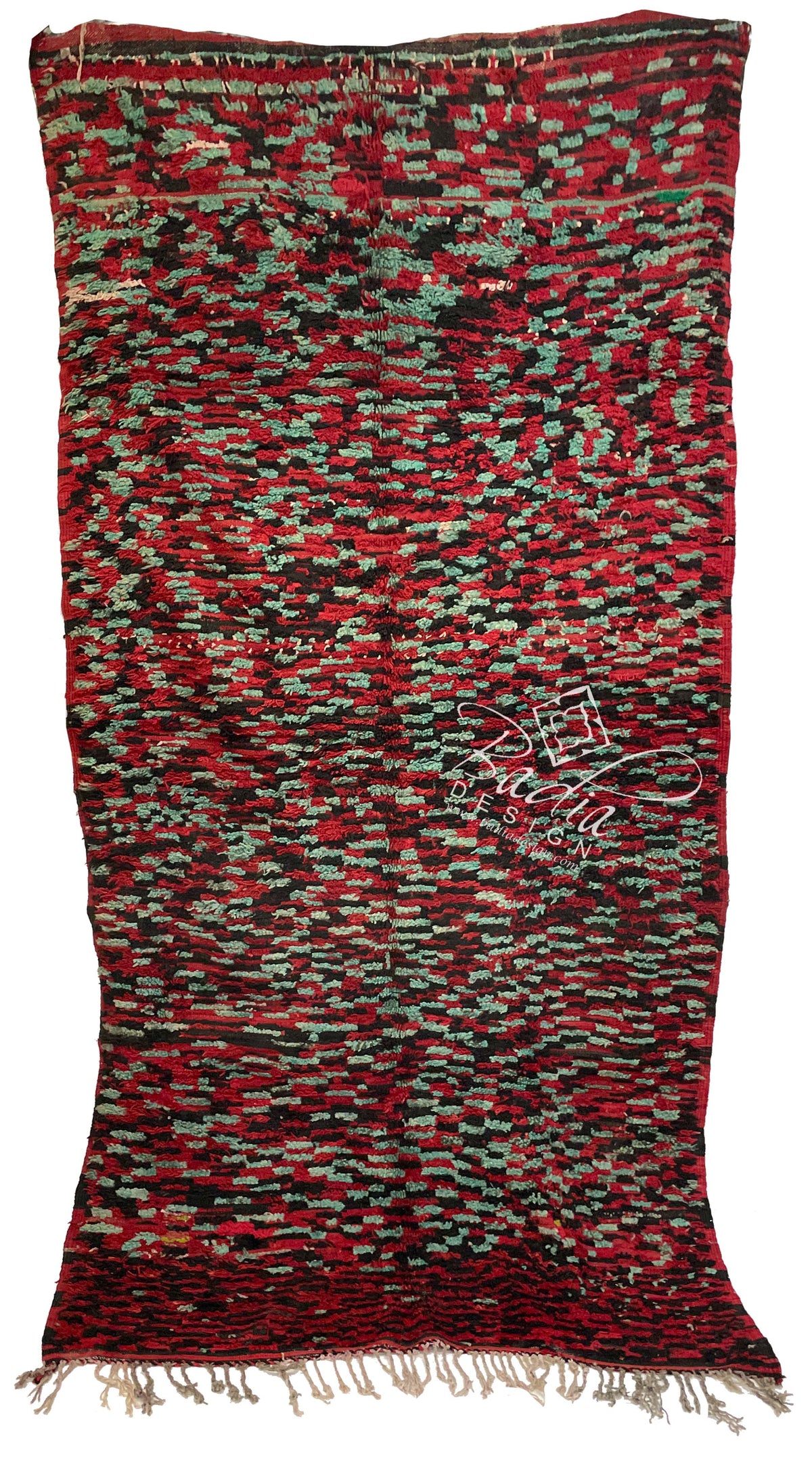 Moroccan Red Multi-Color Rug with Geometric Designs from Badia Design Inc.