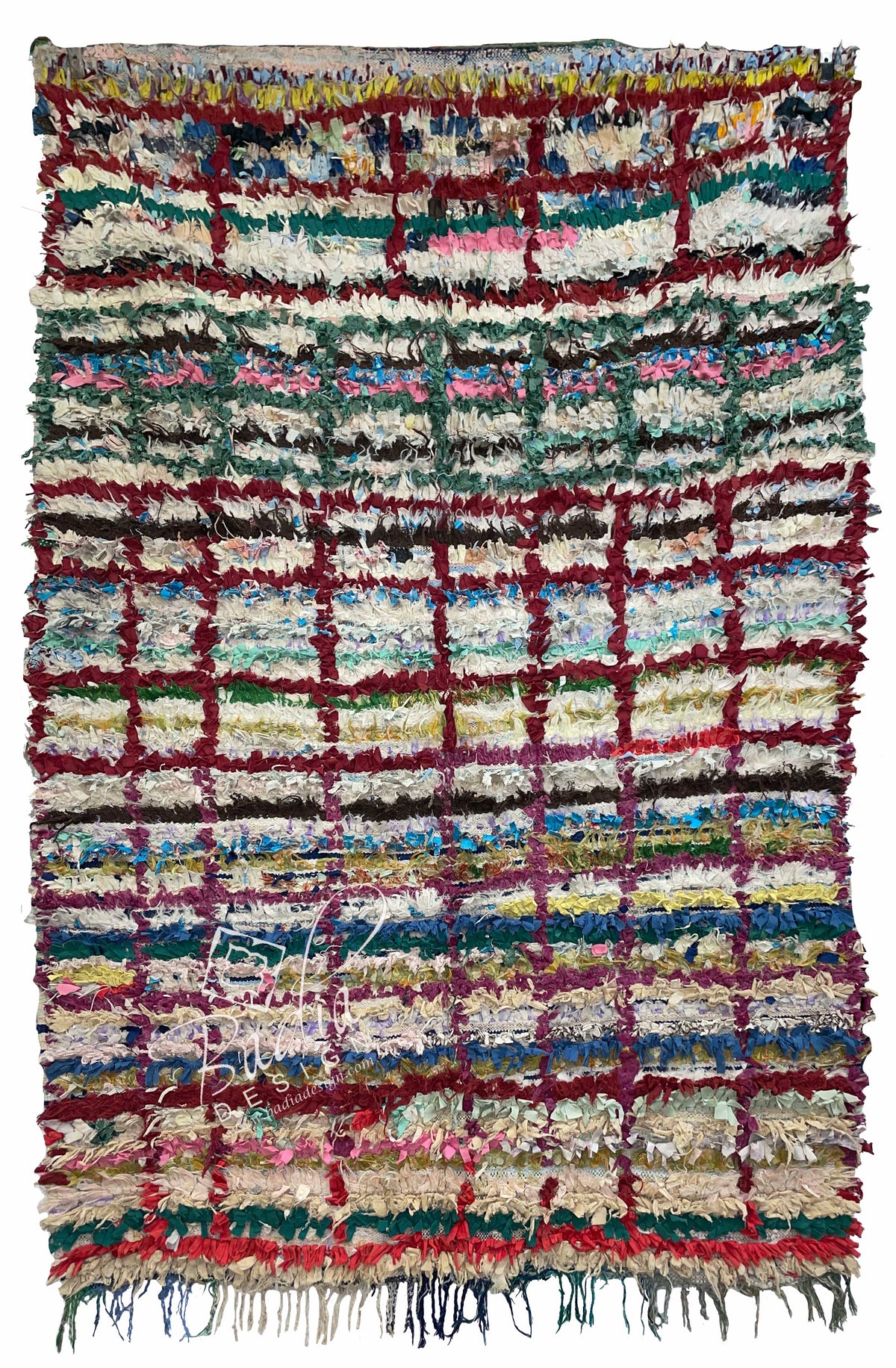 Moroccan Small Multi-Color Rug with Geometric Designs from Badia Design ...