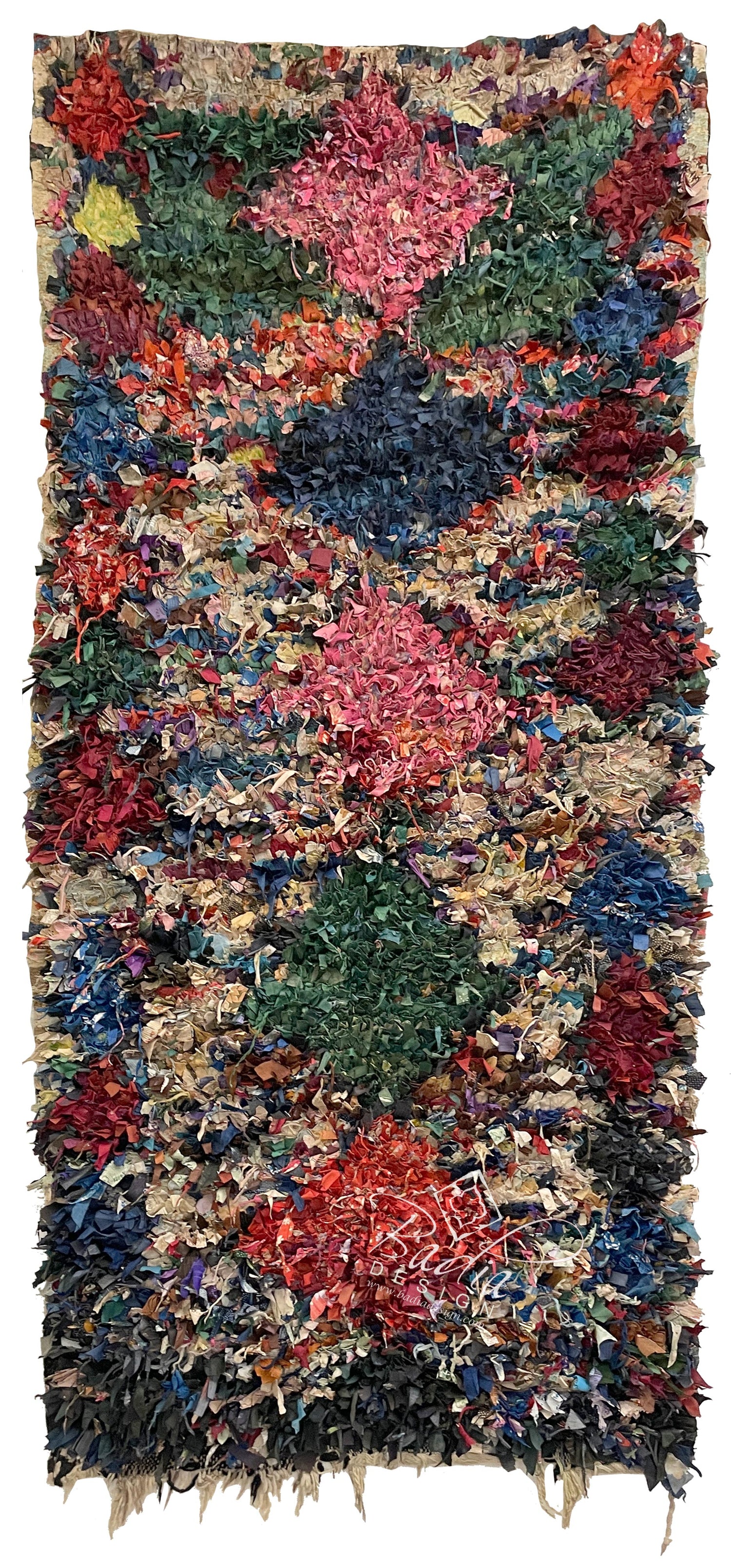 Wide Vivid Color Fluffy Rug