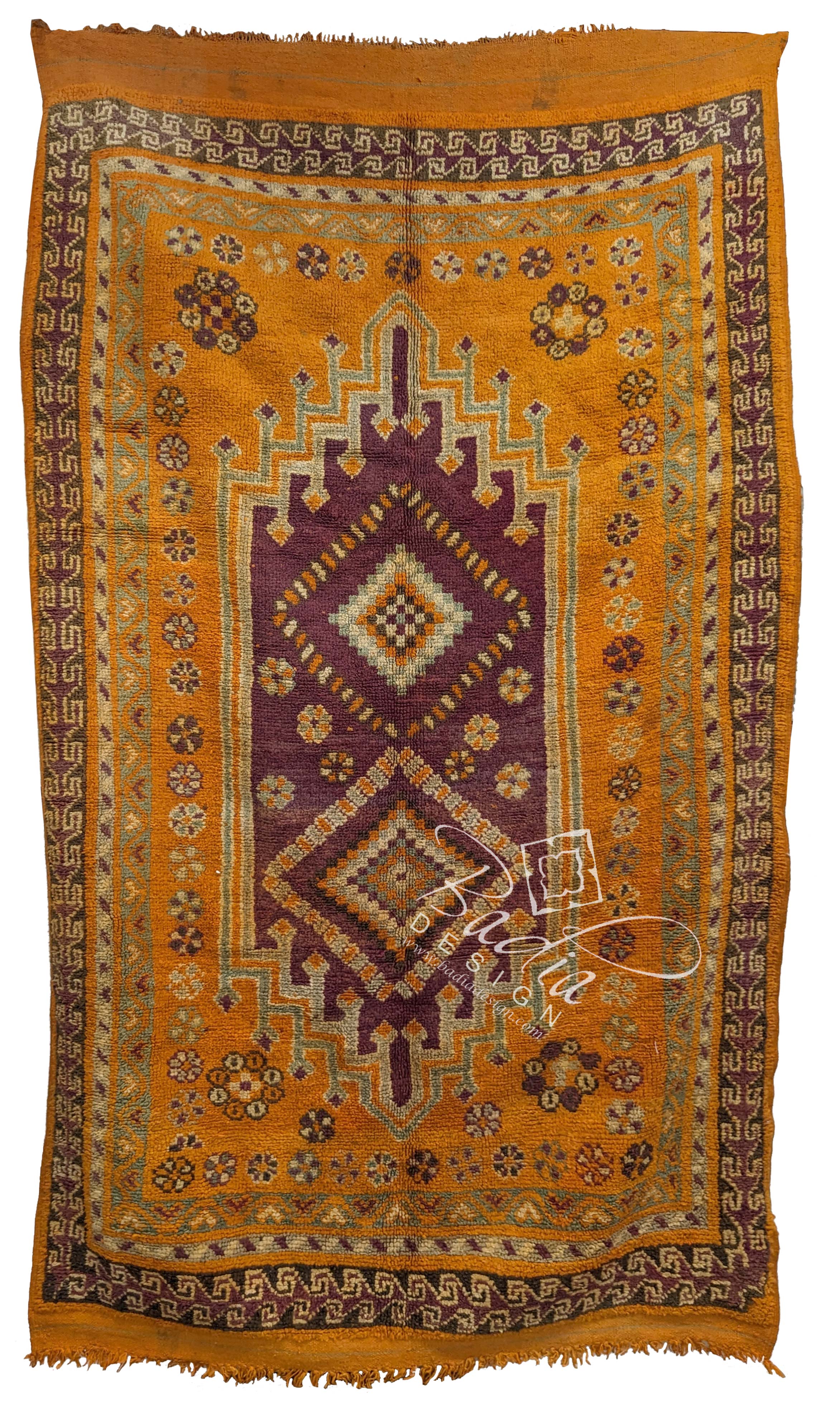 Small Multi-Color Moroccan Handmade Tribal Area Rug