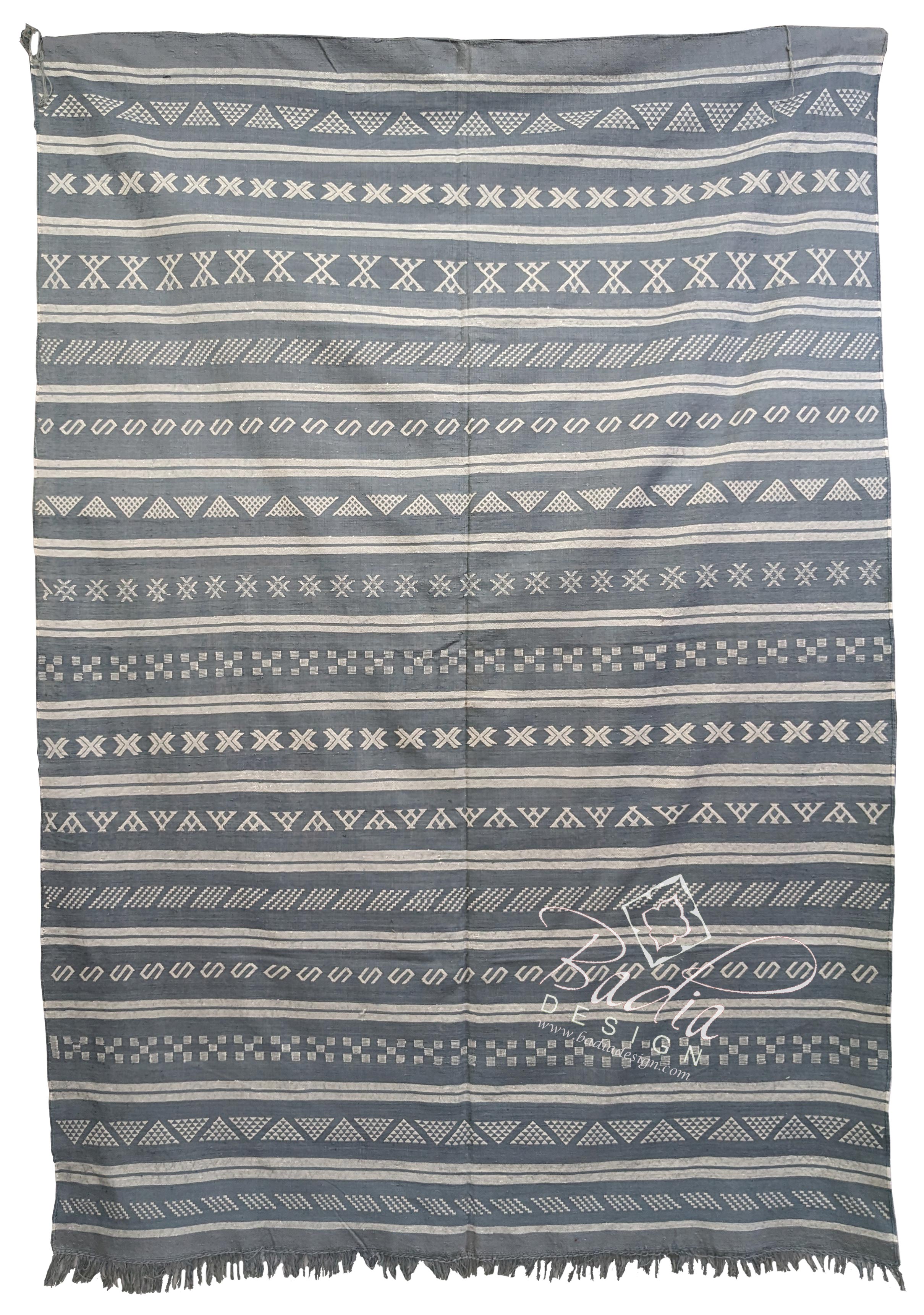 Gray Color Tribal Rug with Geometric Designs
