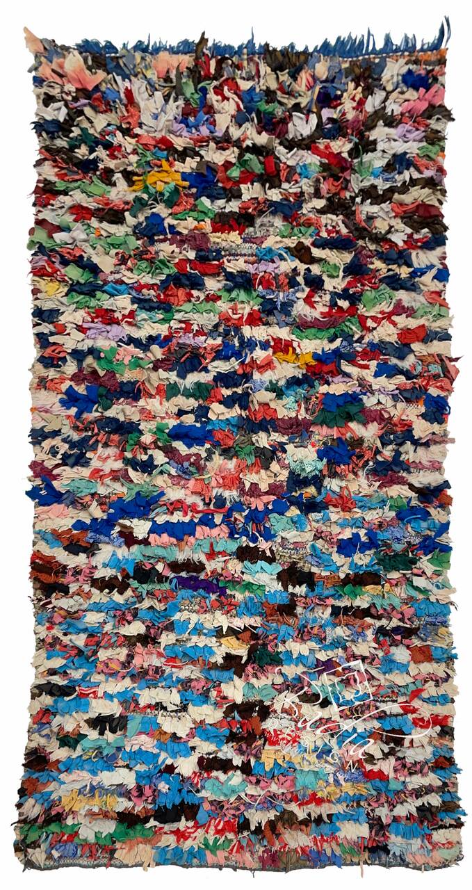 Small Multicolour Rug Moroccan Small Multi-Color Shaggy Rug from Badia Design Inc.