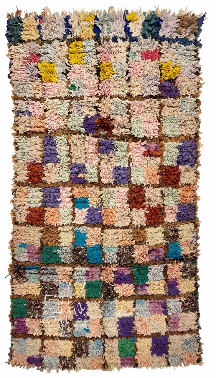 Multi-Color Shaggy Rug with Geometric Designs