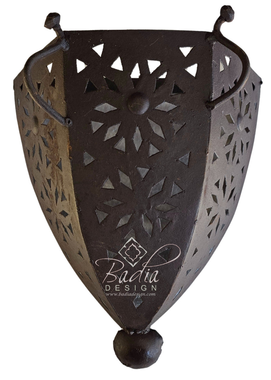 Rustic Moroccan Iron Wall Sconce