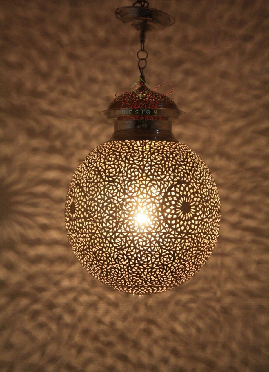 Intricately Designed Silver Lantern