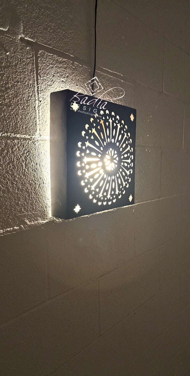 Square Rustic Iron Wall Sconce