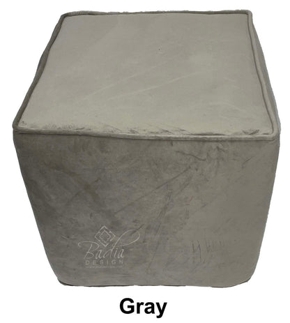 Square Shaped Fabric Ottoman